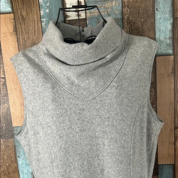 Pascal Millet Large  Gray Sleeveless Turtleneck Midi Dress - Picture 3 of 16